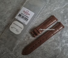 Genuine OEM Omega 16/14mm Brown Matte Leather Watch Strap for Pin Buckle NEW