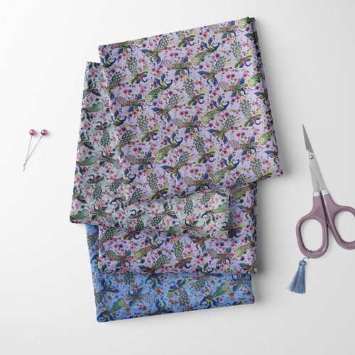 100 cotton peacock blossom - cotton,