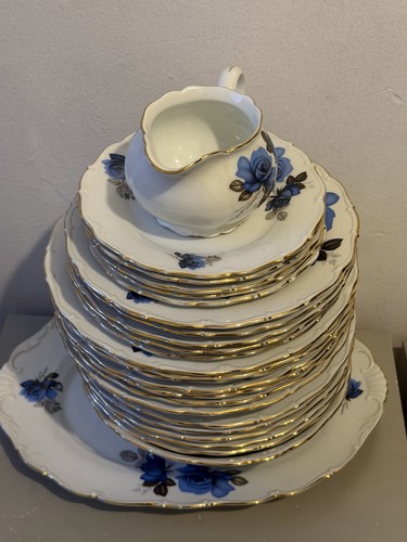 26pc czechoslovakia blue rose - czechoslovakia,