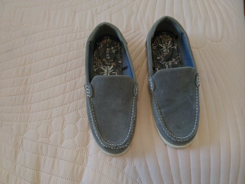 Boys grey loafers worn - worn, once