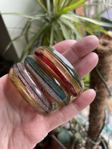 Set glass bangles - set, 3