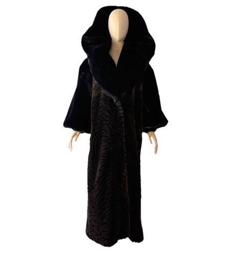 Vtg faux fur maxi coat - vtg,