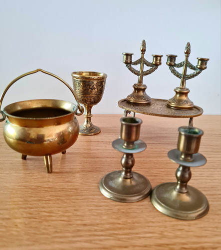 Vintage brass plate mini - vintage,