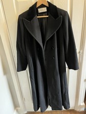 Feminella Women’s Wool And Cashmere Black Overcoat, Harrods Edition Size 14 