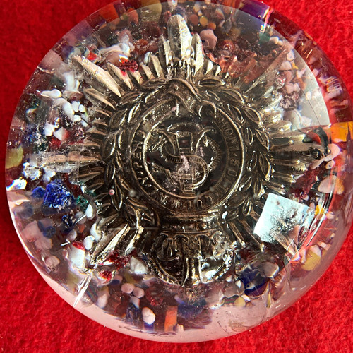 Royal crest vintage art glass - crest,