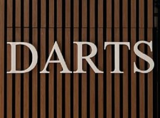 Darts Sign for Acoustic Wood Panel - Fits 13mm Gap - White or Custom Colours