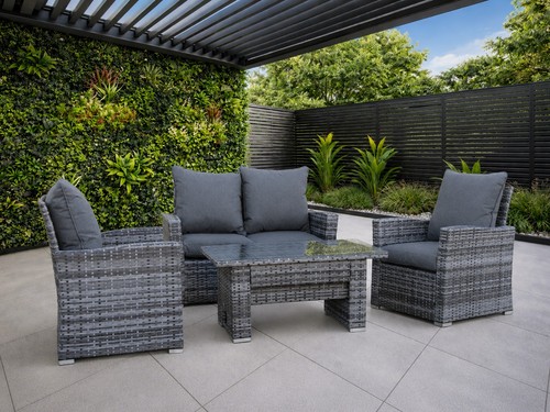 Rattan garden furniture set - garden, 4