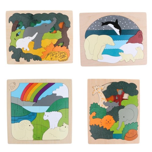 Cute wooden puzzle multilayer - cute,