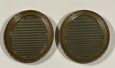 Pair Of Early c1900’s Antique Oval Gilt Wood Framed Bevelled Mirrors
