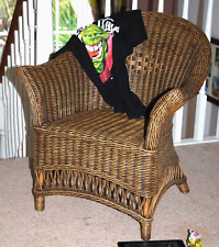 Kids Lloyd loom style cane chair ... Chestnut wicker childs chair