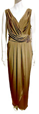 Jenny Packham bronze (dull gold) jersey gown with rhinestones, UK 18 US 14 EU 46