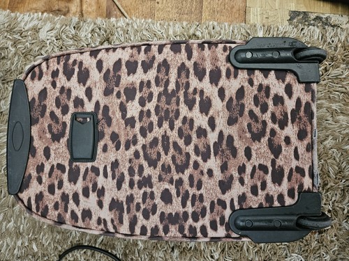 Leopard print small suitcase - small, /