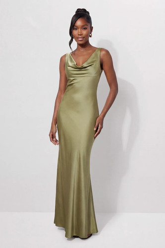 Misspap olive bridesmaid - olive, dress