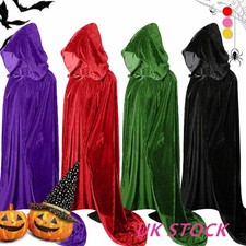 Halloween Cosplay Cape Velvet Cloak Wizard Hocus Pocus Witch Vampire Costume