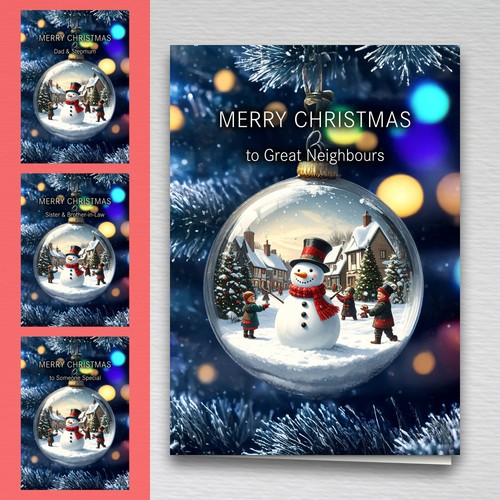 Snow globe bauble - snow, christmas