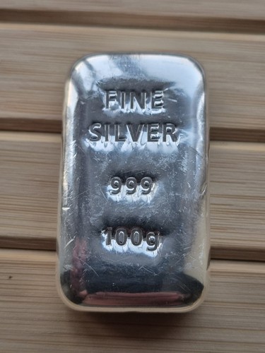 100g fine silver cast - 100g, bar