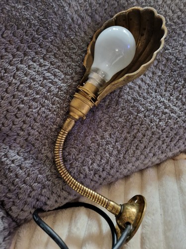 Vintage brass goose - goose, neck