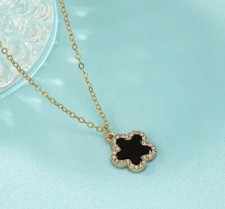 Clover Necklace Rhinestone