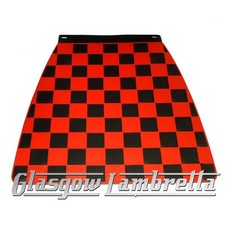 Vespa / LML / Modena / Lexmoto CHEQUERED RED & BLACK MOULDED SCOOTER MUDFLAP