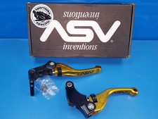 GSXR1000/750/600 2005-24/GSX-S1000 15-20 ASV F3 Clutch & Brake Levers Gold Short