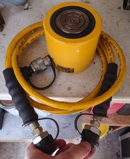 Enerpac , 50 Ton RCS502 Portable Low Height Hydraulic Cylind + 2M Quick Fit Hose