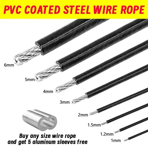Black pvc coated stainless - black,