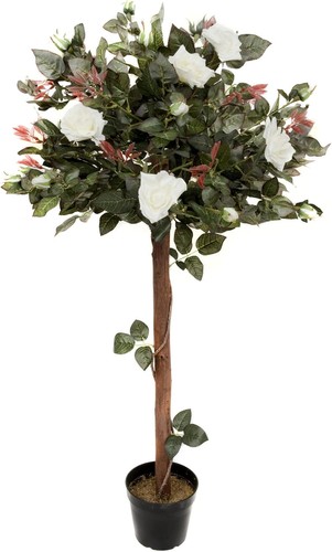 Artificial white rose tree - rose,
