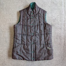 Original Puffa Gilet Body warmer Reversible Medium Green Red Made In England