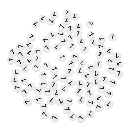 100 pcs 4x7mm round - 100, white
