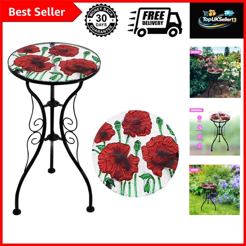 Poppies mosaic garden table - poppies,
