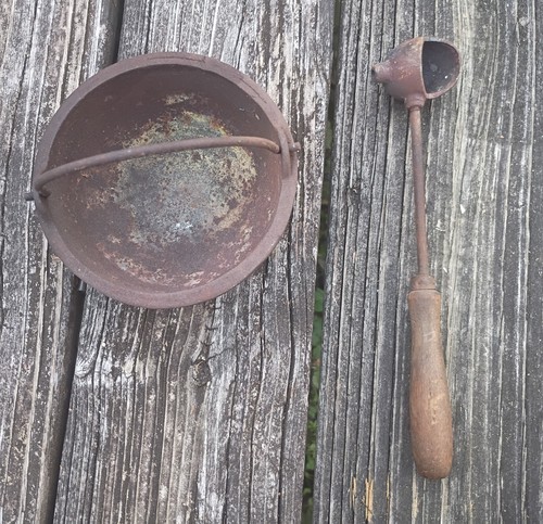 Antique lead smelting - lead, melting