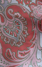 TED BAKER SILK TIE BABY PINK GREY MINK AND RUST JUMBO PAISLEY A WEDDING STUNNER