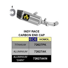 ARROW Slip-on Indy Race Aluminum Muffler for KTM 390 ADVENTURE 2020-2023