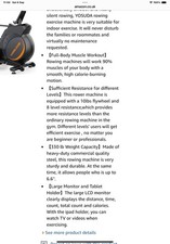 YOSUDA Magnetic Rowing Machine 330 LB Weight Capacity Foldable Rower with LCD