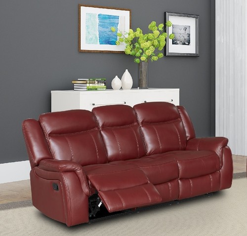Burgundy red leather gel - red,