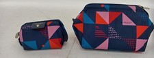 Radley Makeup Bag Set x2 Multicoloured Zip Closure Clutch Bags Accessory