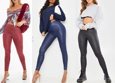 Ladies Black Faux Leather