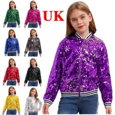 UK Girls Kid Sequin Bomber