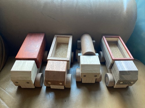 Bin hand made wooden truck - bin,