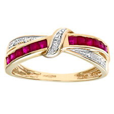 9ct Yellow Gold Ruby And