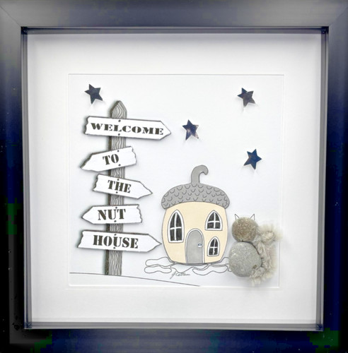 Pebble art picture welcome - art,