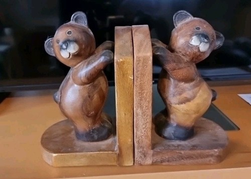 Vintage hand carved wooden - carved,