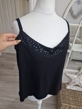 Ann Harvey Black Beaded Cami
