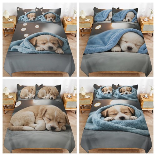 Samoyed puppies quilt duvet - puppies,