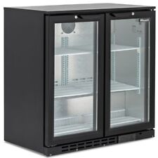 DOUBLE TWIN HINGED DOOR DRINKS BOTTLE COOLER PUB BAR BEER CHILLER FRIDGE