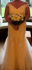Reduced Ellie-Mae Romantica Collection Wedding dress Champagne worn less 1 hour