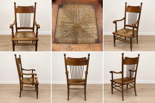Vintage oak arts - oak, rush