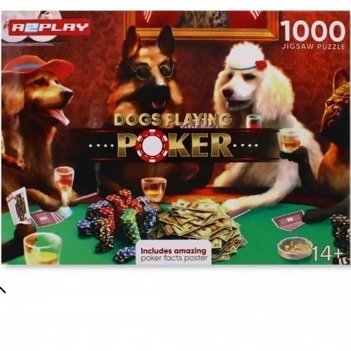 Dogs playing poker 1000 - dogs,