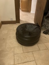 Brown Leather Bean Bag.