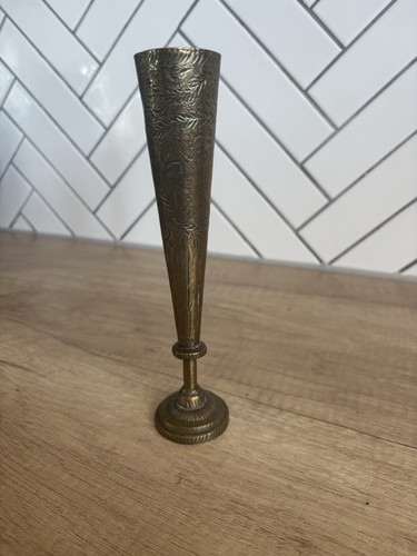 Vintage indian brass vase - vintage,